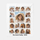 Moden, Minimal Foto Grid mit 17 Fotos Fleecedecke (Vorderseite)