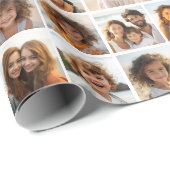 Moden, Minimal Foto Grid mit 17 Fotos Geschenkpapier (Rolleneckpunkt)