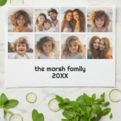 Moden, Minimal Foto Grid mit 17 Fotos Geschirrtuch (Gefaltet)