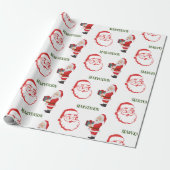 Moden Minimalistische Kalligrafie Santa Individuel Geschenkpapier (Ungerollt)