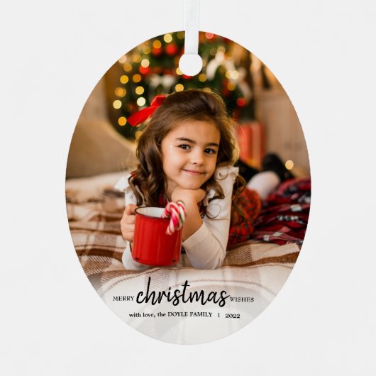 Moden Ornaments Foto Weihnachten Ornament Aus Metall (Vorderseite)