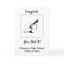 Moden Slipper Black Graduate Glückwunsch, die Sie 