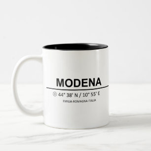 Modena Coordinaten - Koordinaten von Modena Zweifarbige Tasse
