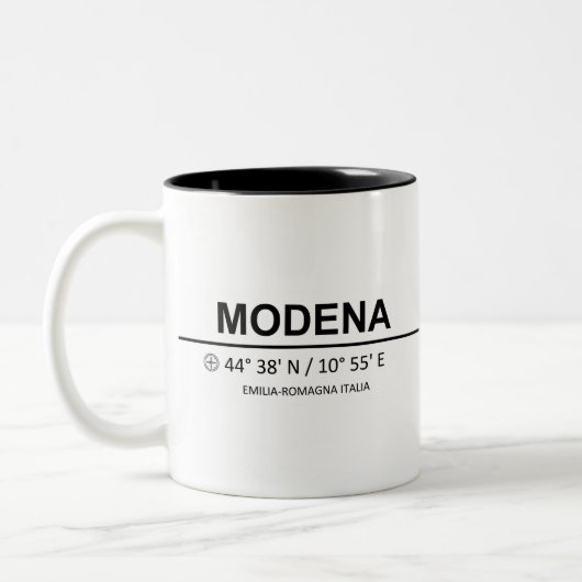 Modena Coordinaten - Koordinaten von Modena Zweifarbige Tasse (Links)
