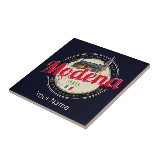 Modena Emilia-Romagna Balsamic Italien Souvenir Fliese (Seite)