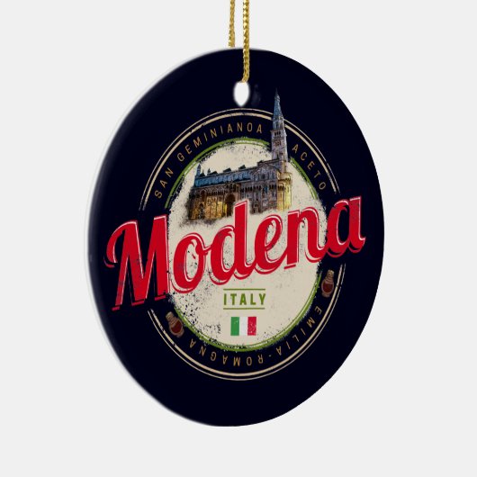 Modena Emilia-Romagna Balsamic Italien Souvenir Keramik Ornament (Rechts)