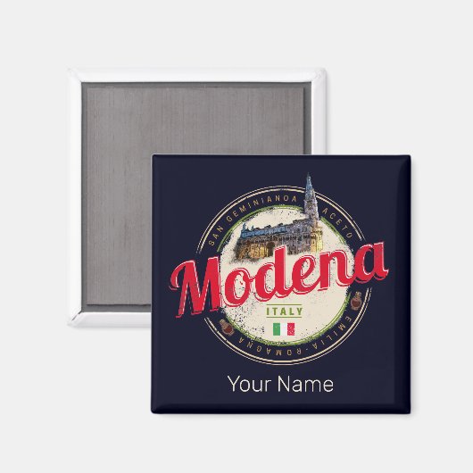 Modena Emilia-Romagna Balsamic Italien Souvenir Magnet (Vorderseite/Rückseite)