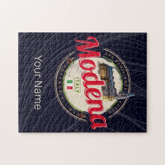 Modena Emilia-Romagna Balsamic Italien Souvenir Puzzle (Horizontal)