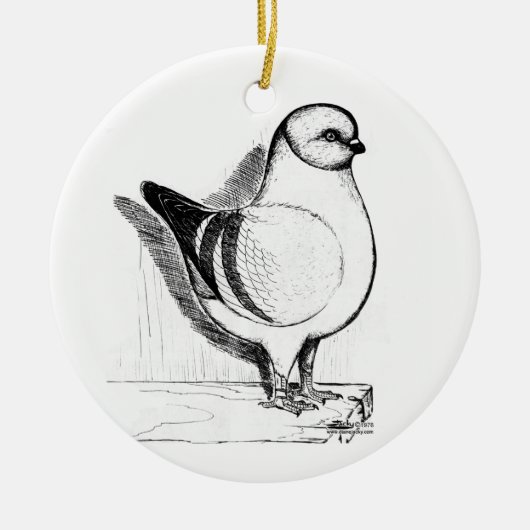 Modena Gazzi Pigeon 1978 Keramikornament (Vorne)