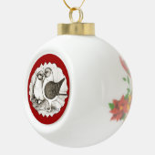 Modena Gazzi Pigeons Keramik Kugel-Ornament (Rechts)