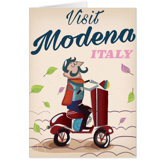 Modena Italy Scooter Reiseplakat (Vorne)