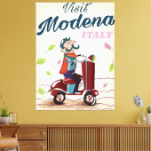 Modena Italy Scooter Reiseplakat Leinwanddruck (Insitu (Wohnzimmer))