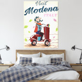 Modena Italy Scooter Reiseplakat Leinwanddruck (Insitu (Schlafzimmer))