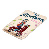 Modena Italy Scooter Reiseplakat Magnet (Linke Seite)