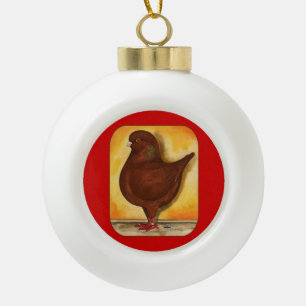 Modena Red Schietti Pigeon Keramik Kugel-Ornament