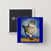 Modena Silver Gazzi Pigeon Button (Vorne & Hinten)