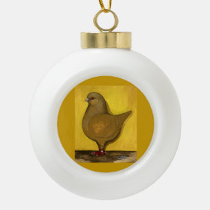 Modena Yellow Schietti Pigeon Keramik Kugel-Ornament