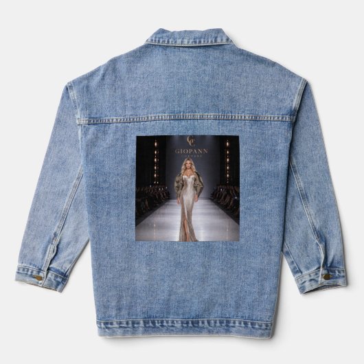 | Modenschau Kunstprint Jeansjacke (Rückseite)