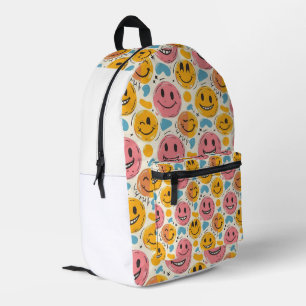 Modeparade: Farbenfrohe Smiley-Rucksack Bedruckter Rucksack