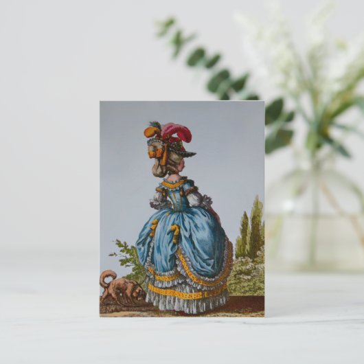 Modeplatte 18. Jahrhundert ~ Postcard Einladungen (Stehend Vorderseite)