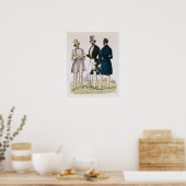 Modeplatte mit männlicher Kleidung Poster (Küche)