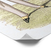 Modeplatte mit männlicher Kleidung Poster (Ecke)