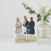 Modeplatte mit männlicher Kleidung Postkarte (Stehend Vorderseite)