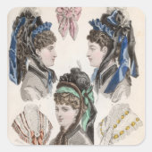 Modeplatte Quadratischer Aufkleber (Vorderseite)