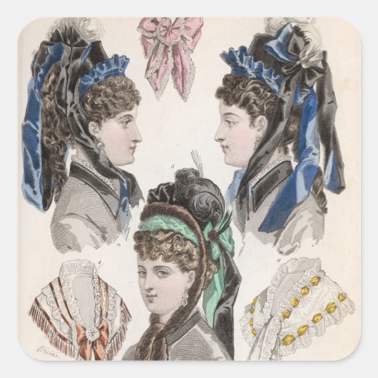 Modeplatte Quadratischer Aufkleber (Vorderseite)