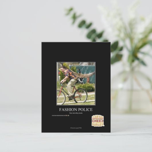 Modepolizei Postkarte (Stehend Vorderseite)