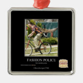 Modepolizei Silbernes Ornament (Vorne)