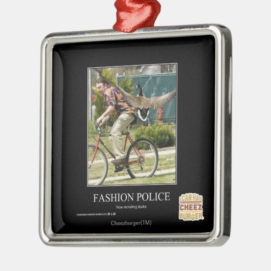 Modepolizei Silbernes Ornament (Links)