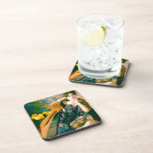 Modeportrait der 50er Jahre Getränkeuntersetzer (Rechte Seite)