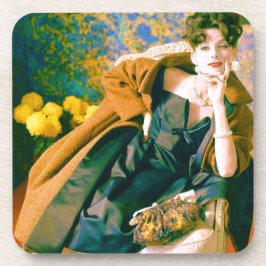 Modeportrait der 50er Jahre Getränkeuntersetzer