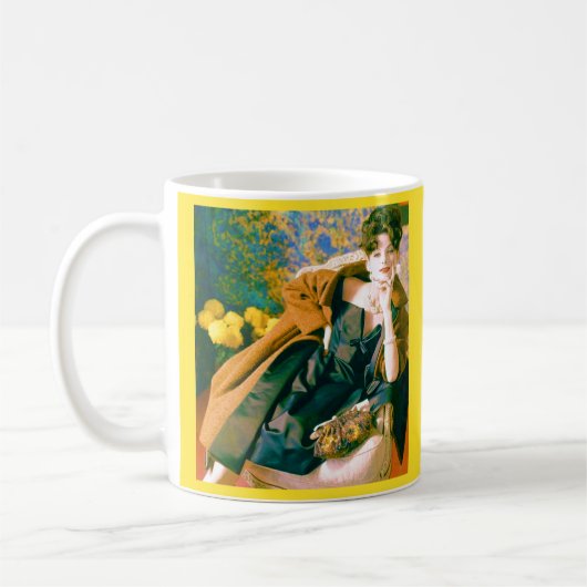 Modeportrait der 50er Jahre Kaffeetasse (Links)