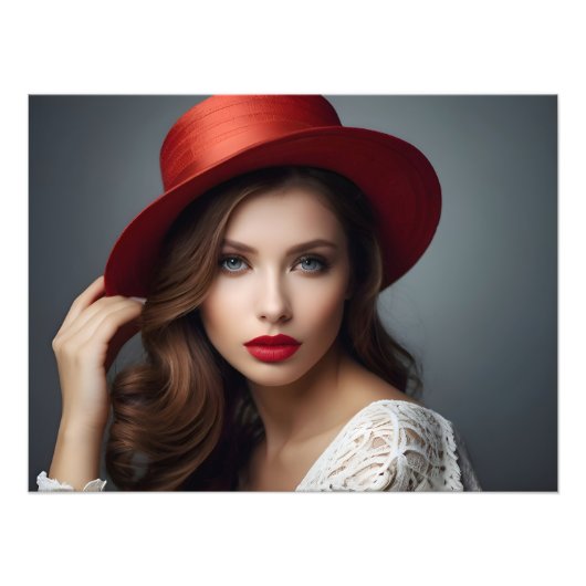 Modeportrait der Frauenkunst Fotodruck (Vorne)