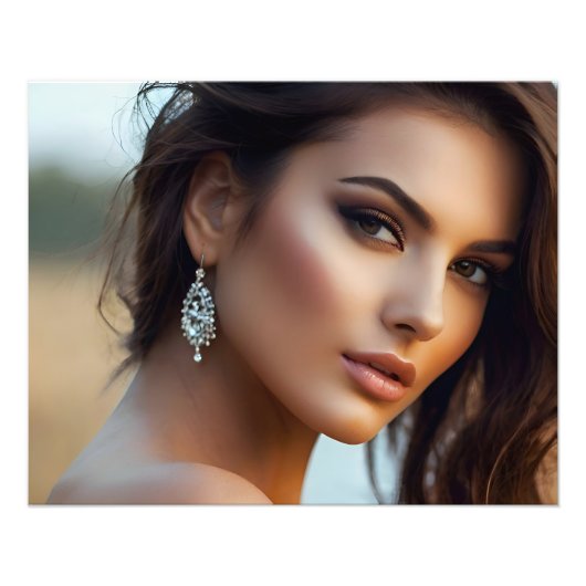 Modeportrait der Frauenkunst Fotodruck (Vorne)