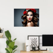 Modeportrait der Frauenkunst Poster (Heimbüro)