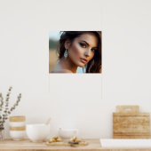 Modeportrait der Frauenkunst Poster (Küche)