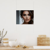 Modeportrait der Frauenkunst Poster (Küche)