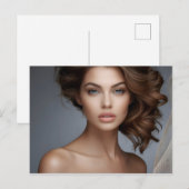 Modeportrait der Frauenkunst Postkarte (Vorne/Hinten)