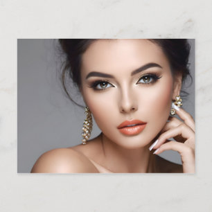 Modeportrait der Frauenkunst Postkarte