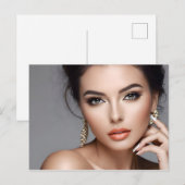 Modeportrait der Frauenkunst Postkarte (Vorne/Hinten)