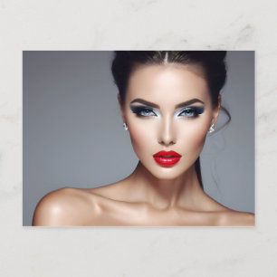 Modeportrait der Frauenkunst Postkarte