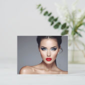 Modeportrait der Frauenkunst Postkarte (Stehend Vorderseite)