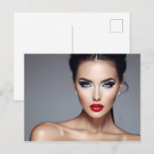 Modeportrait der Frauenkunst Postkarte (Vorne/Hinten)