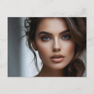 Modeportrait der Frauenkunst Postkarte