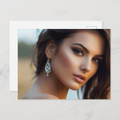 Modeportrait der Frauenkunst Postkarte (Vorne/Hinten)