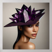 Modeportrait mit Amethyst Crystal Hat - Avant Poster (Vorne)