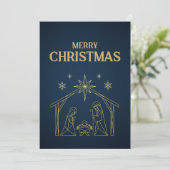 Moder and Minimal Christmas Card Design Karte (Stehend Vorderseite)